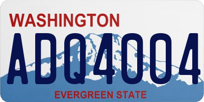 WA license plate ADQ4004