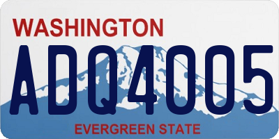 WA license plate ADQ4005
