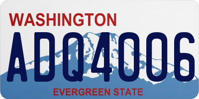WA license plate ADQ4006