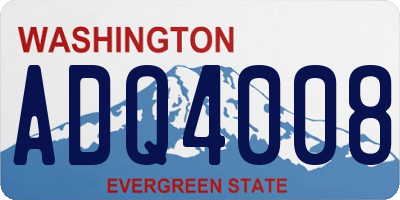 WA license plate ADQ4008