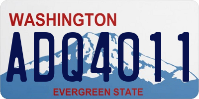 WA license plate ADQ4011