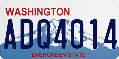 WA license plate ADQ4014