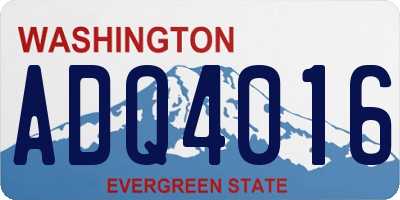 WA license plate ADQ4016