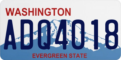 WA license plate ADQ4018