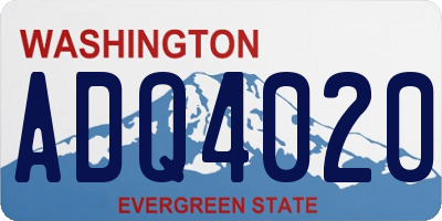 WA license plate ADQ4020