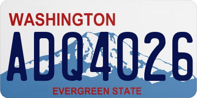 WA license plate ADQ4026
