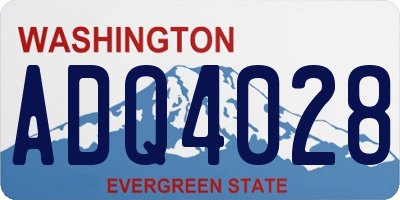 WA license plate ADQ4028