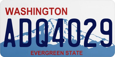 WA license plate ADQ4029