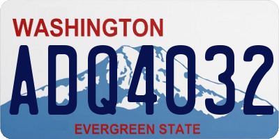 WA license plate ADQ4032