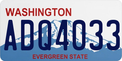 WA license plate ADQ4033