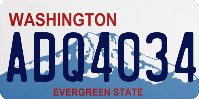 WA license plate ADQ4034