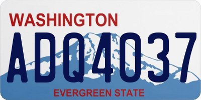 WA license plate ADQ4037