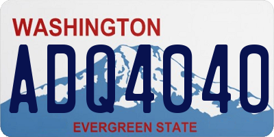 WA license plate ADQ4040