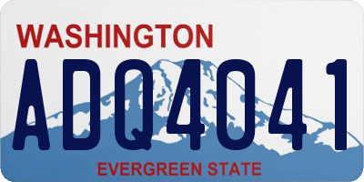 WA license plate ADQ4041