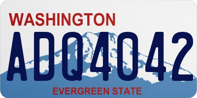 WA license plate ADQ4042