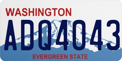 WA license plate ADQ4043