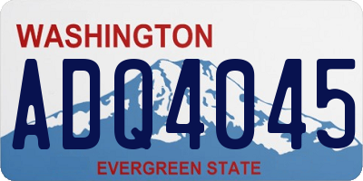 WA license plate ADQ4045