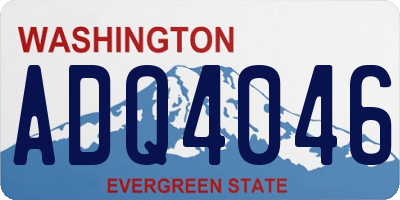 WA license plate ADQ4046