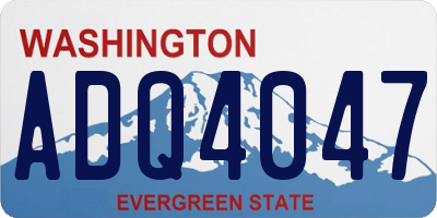 WA license plate ADQ4047