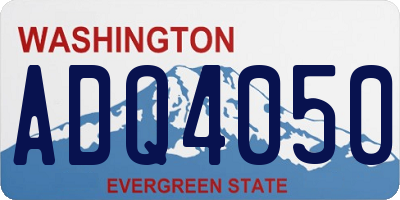 WA license plate ADQ4050