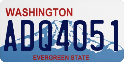 WA license plate ADQ4051