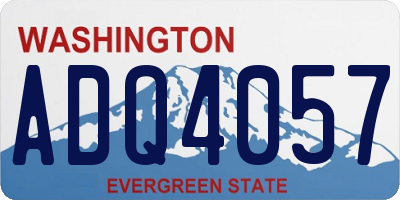 WA license plate ADQ4057