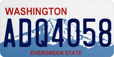 WA license plate ADQ4058