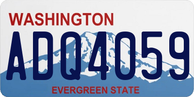 WA license plate ADQ4059
