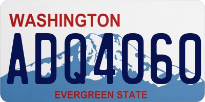WA license plate ADQ4060