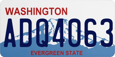 WA license plate ADQ4063
