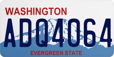 WA license plate ADQ4064