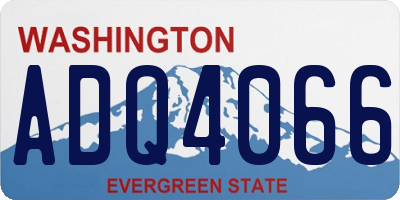 WA license plate ADQ4066