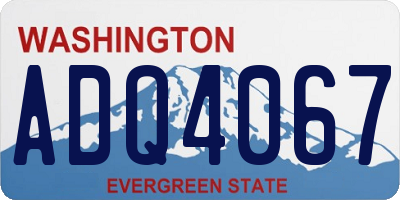 WA license plate ADQ4067