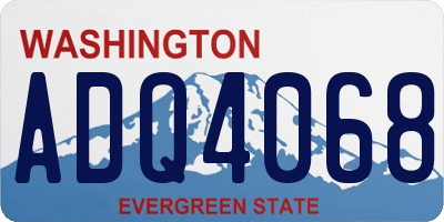 WA license plate ADQ4068