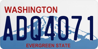 WA license plate ADQ4071
