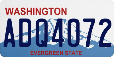 WA license plate ADQ4072