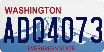 WA license plate ADQ4073
