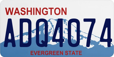 WA license plate ADQ4074