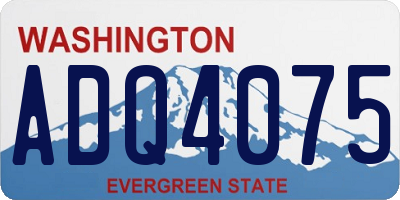 WA license plate ADQ4075