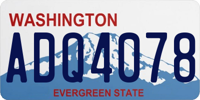 WA license plate ADQ4078
