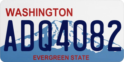 WA license plate ADQ4082
