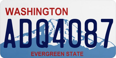 WA license plate ADQ4087
