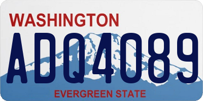 WA license plate ADQ4089