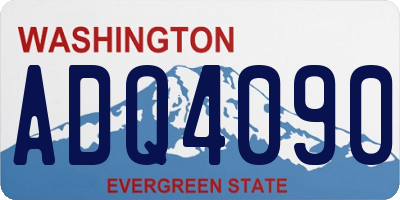 WA license plate ADQ4090