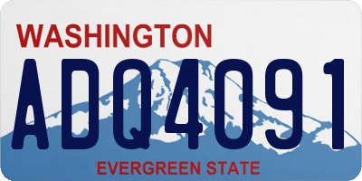 WA license plate ADQ4091