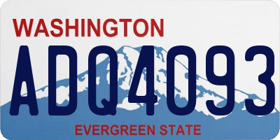 WA license plate ADQ4093