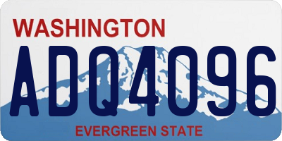 WA license plate ADQ4096