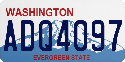 WA license plate ADQ4097