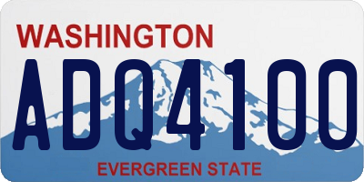 WA license plate ADQ4100