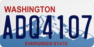 WA license plate ADQ4107
